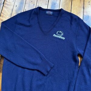 Vintage Penn State Men’s Large Sweater Acrylic Navy Blue 80s 90s Made in USA